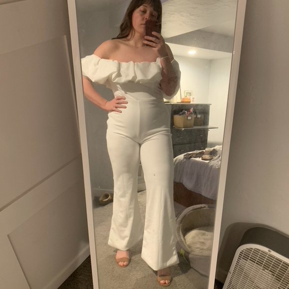 NEW WITH TAGS Bridal Jumpsuit White from Asos: Petite Club L London Brand - Picture 4 of 4